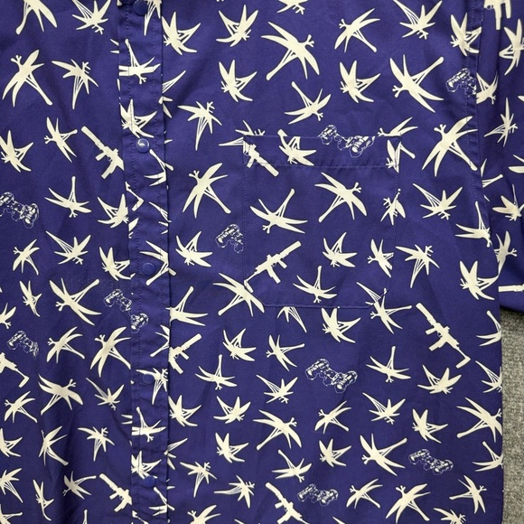 Savage Tacticians Co short sleeve Hawaiian snap button up shirt Men's size 2XL - Picture 5 of 8